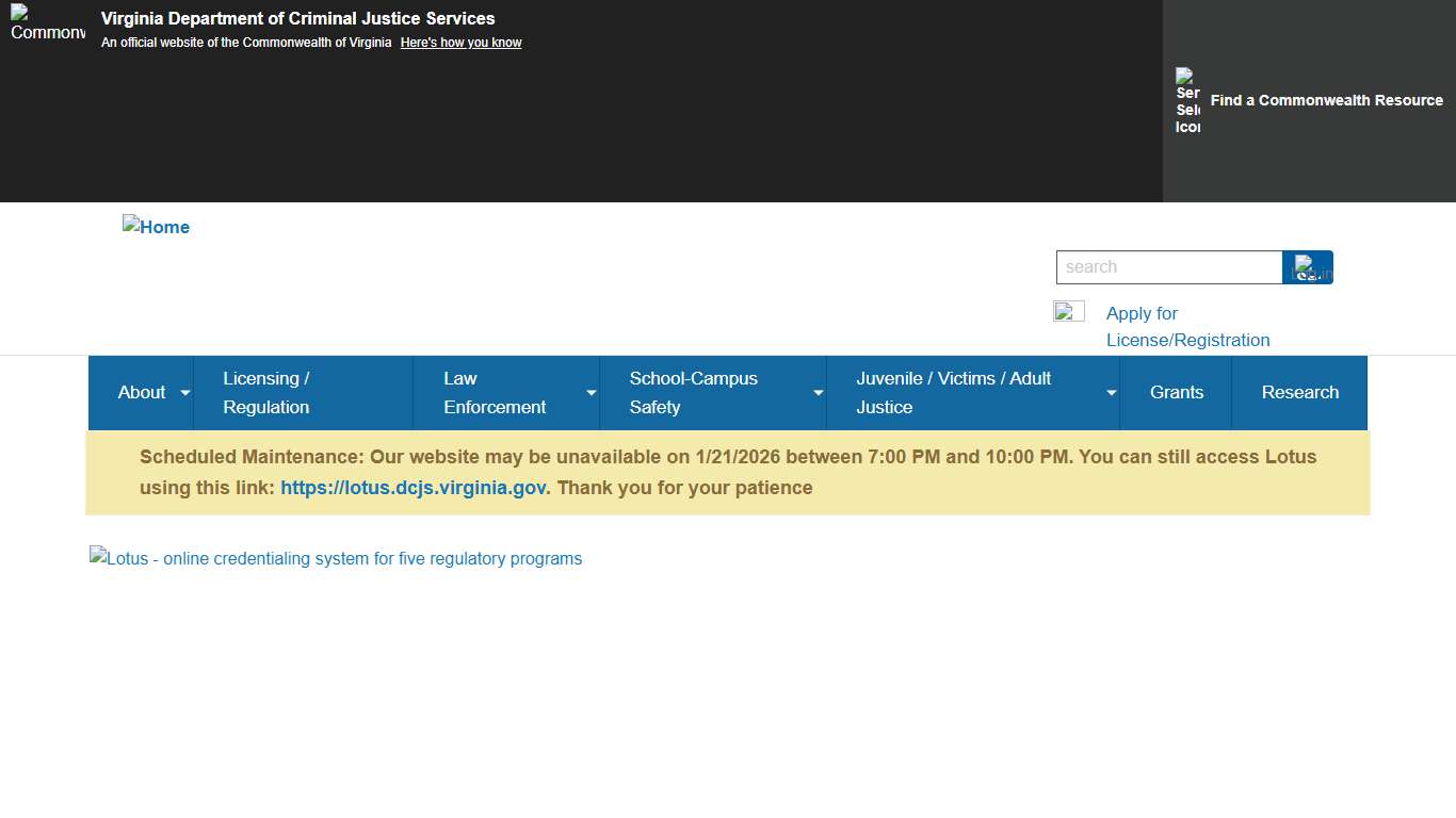 Virginia Department of Criminal Justice Services | Virginia Department of Criminal Justice Services